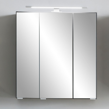 Spiegelschrank Vikas 60cm 3 Türen mit Beleuchtung - anthrazit