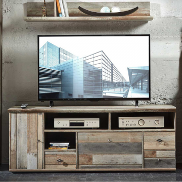 TV-Möbel Clem 162cm 3 Schubladen und 2 Türen - Driftwood