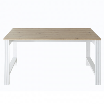 Schreibtisch Samine 160x80cm - weiß/Eiche