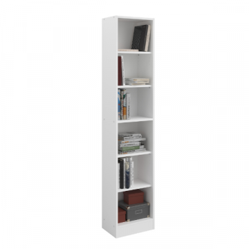 Bücherregal Hobby 41 cm lang-5 Fachböden-weiß