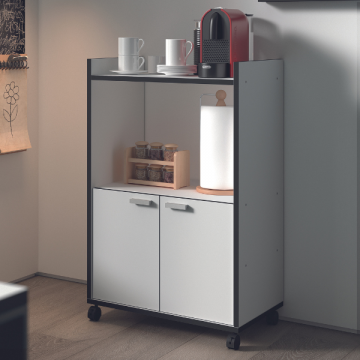 Küchenwagen Inga 95 cm-weiß/grau 