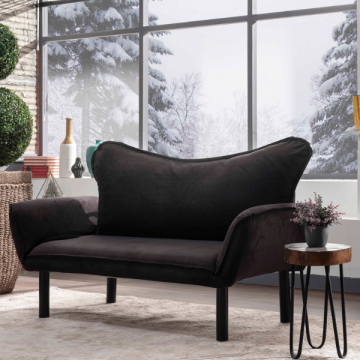 Bequemes und stilvolles Sofa-Bett | Metallrahmen | pflegeleichter Stoff | 140x70x65 cm