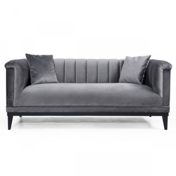 Bequemes 2-Sitz-Sofa | Stilvolles Design, Buchenholzrahmen