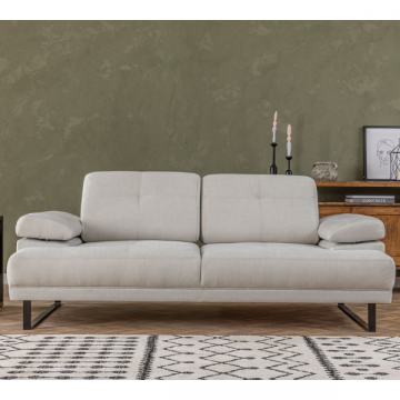 2-Sitz-Sofa-Bett | Komfort und Stil | Buchenholzrahmen | Weiß