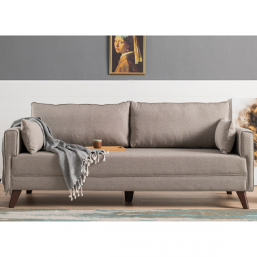 Ultimativer Komfort 3-Sitz Sofa | Stilvolles Design | Creme Farbe