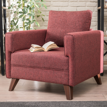 Bequemes und stilvolles 1-Sitz-Sofa | 82cm Breite | weinrot