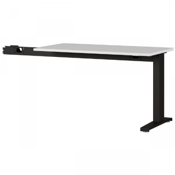 Verlängerung für Schreibtisch Osmond 113cm - grau/schwarz