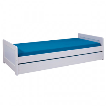 Ausziehbares Bett Surf | 208,5 x 96,4 x 52,5 cm | Farbe: Weiß