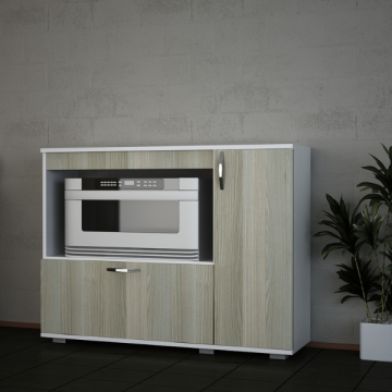 Küchenschrank aus Holz Art - 119x35x90 cm - Weiß 