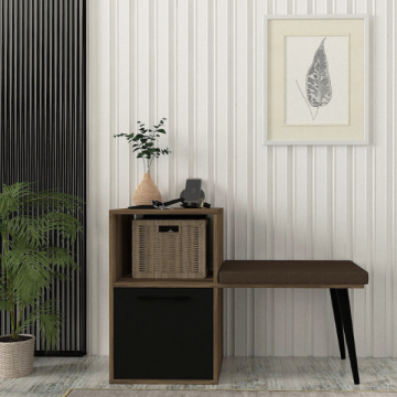 Tera Home Sideboard - 103x45x72 cm - Nussbaum/schwarz