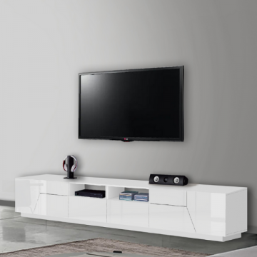TV-Schrank Alien | 260 x 43 x 46 cm | High Gloss White