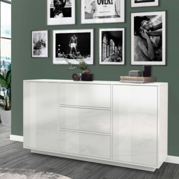 Sideboard Orlando | 160 x 41,5 x 86 cm | High Gloss White
