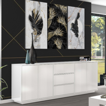 Sideboard Orlando | 220 x 41,5 x 86 cm | High Gloss White