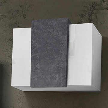Hängeschrank Porro | 90 x 38 x 65,5 cm | High Gloss White & Report Design