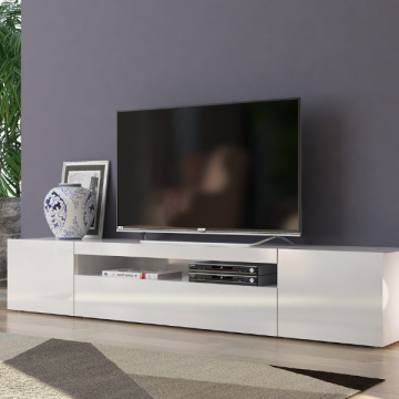 TV-Schrank Cosmopolitan | 200 x 40 x 36,5 cm | High Gloss White