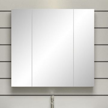 Spiegelschrank Riva | 80 x 16 x 75 cm | Smoky Silver Design