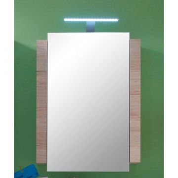 Spiegelschrank Campus mit LED-Beleuchtung | 60 x 15 x 80 cm | San Remo Light Oak
