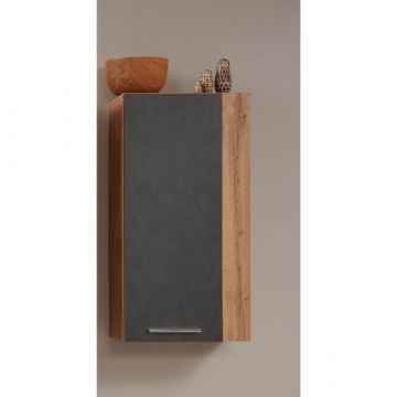 Hängeschrank Rock | 52 x 31 x 103 cm | Design Wotan Oak / Oberfläche Matera