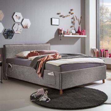Doppelbett Ollie | 140 x 200 cm | Design Grau