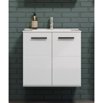 Waschtischunterschrank Riva | 62 x 47 x 59 cm | High Glossy White
