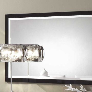 Spiegel Roma 140 cm - schwarz/weiß