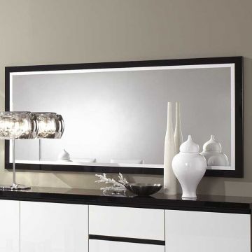 Spiegel Roma 180 cm - schwarz/weiß