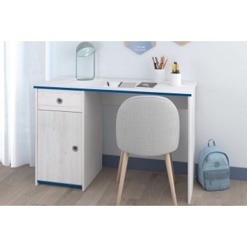Schreibtisch Smoozy 121cm - weiß/rosa oder blau