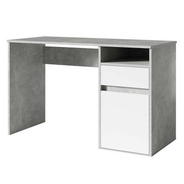 Schreibtisch Soma 120 cm Beton-Optik/Weiß 