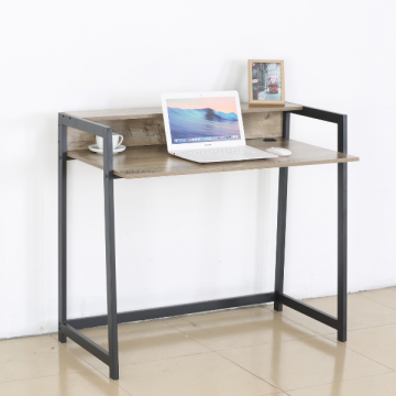 Schreibtisch Nola 104cm - braun mit schwarzem Metall