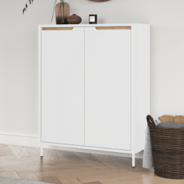 Schuhschrank Switch 110 cm 2 Türen - weiß Skandinavisch, Modern, Design -  Tenzo | Emob