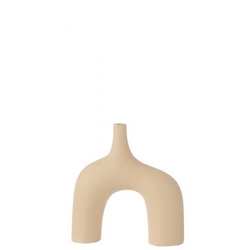 Vase camille aluminium beige