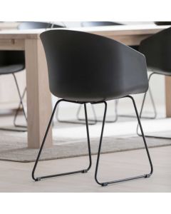 MOON 40 Chair w/black PP+SPY - grey, black - set of 2
