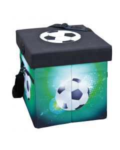 Aufbewahrungsbox Fußball - grün/schwarz 