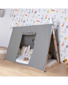 Schlafzelt für Tipi-Kleinkindbett 70x140cm - grau