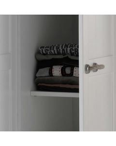Zusätzliche Einlegeböden (2 Stück) für Kleiderschrank Lewis 3 Türen - weiß