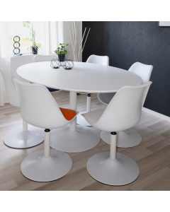 Ovaler Esstisch Harmony 160x110 cm-weiß 