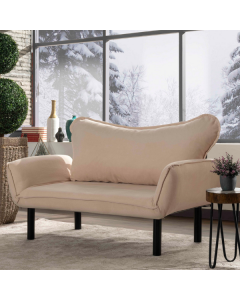 2-Sitz-Sofa-Bett | Komfort und einzigartiges Design | Metallrahmen | pflegeleichter Stoff