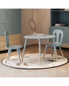 Hochstühle und Tisch Firmiana | 60 x 60 x 47,7 cm | Blau